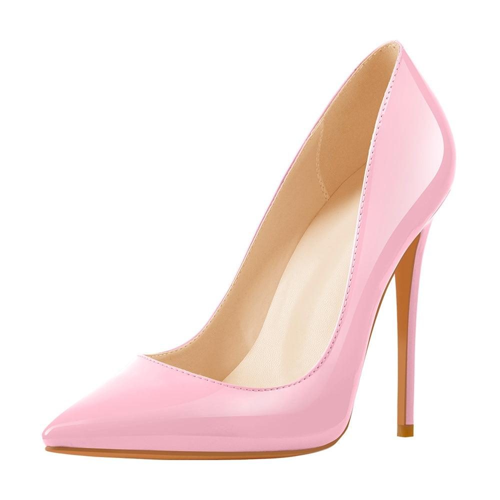 pink pointed toe stiletto pumps